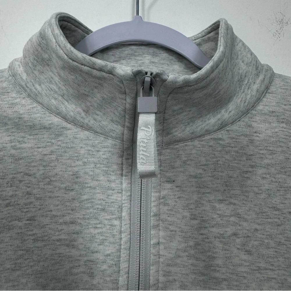 Ptula Mara Scrunch Half-Zip Sweatshirt Light Grey Size Large